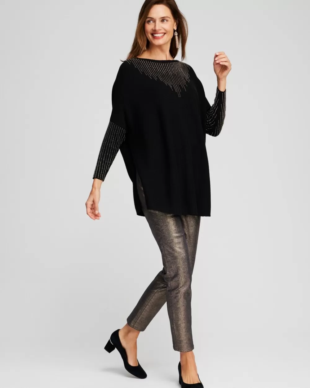 Cheap Cashmere Blend Sweater Poncho Tops